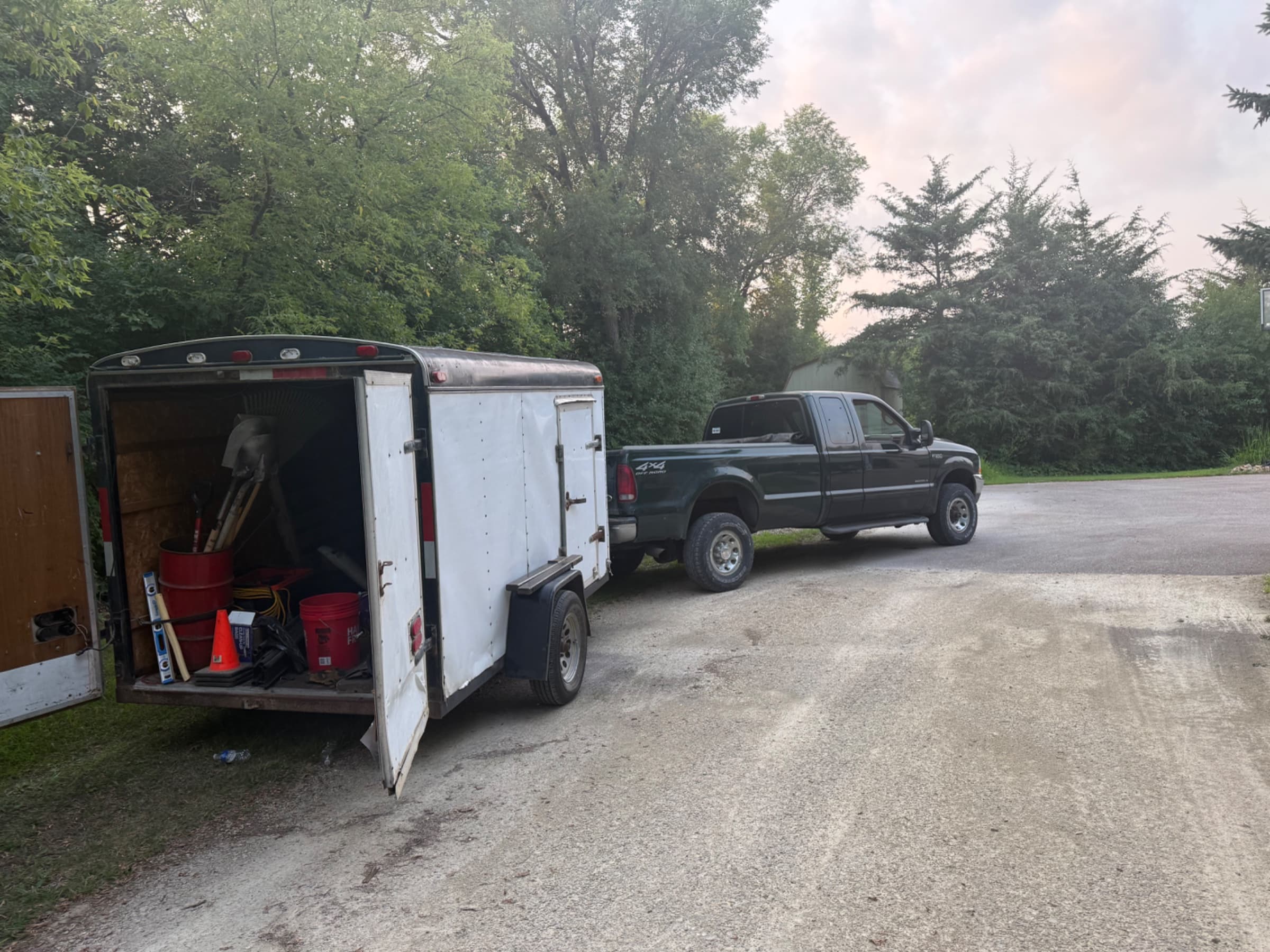 Schreed Outdoor Services crew working on a residential property